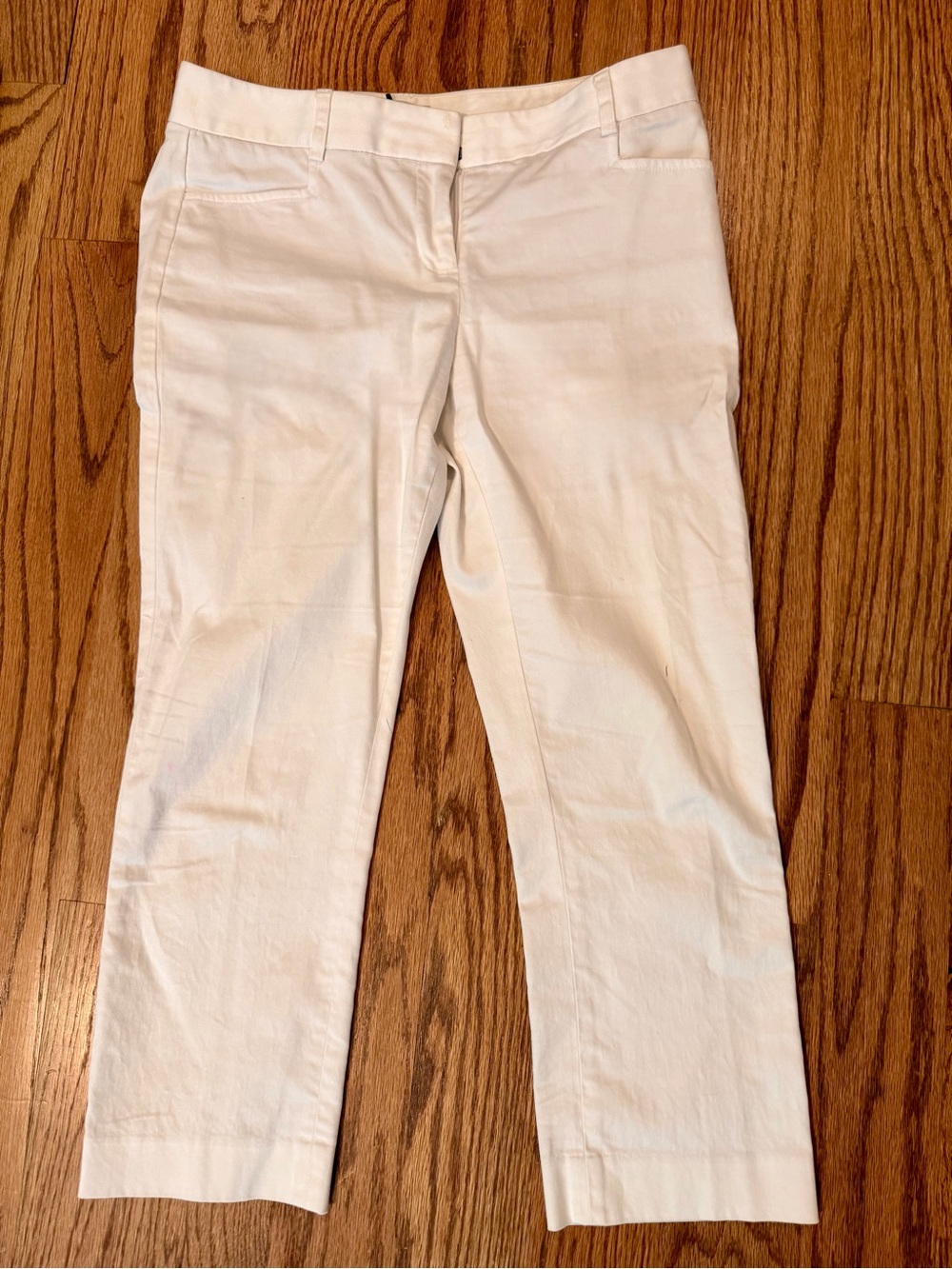 Express White High-Rise Cropped Pants